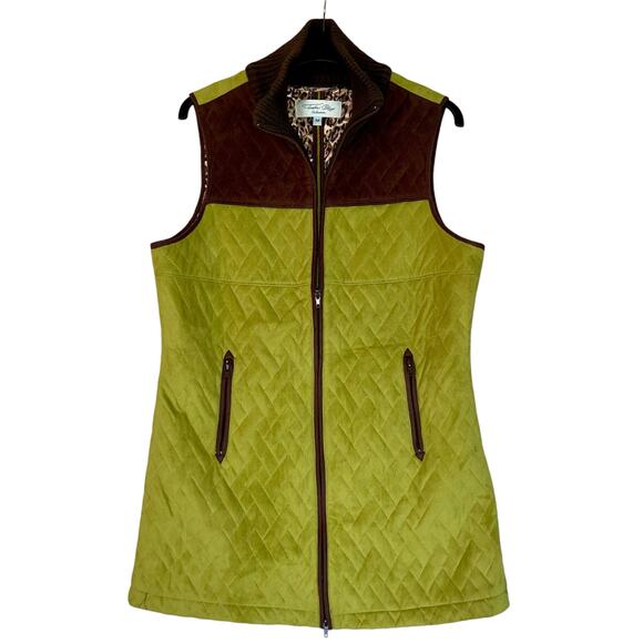 Tasha Polizzi Vest Quilted Microsuede Leopard - Picture 2 of 11